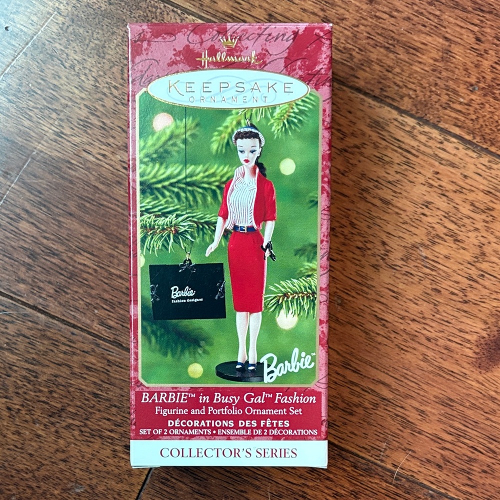 Hallmark Barbie Keepsake Ornament in Red and White